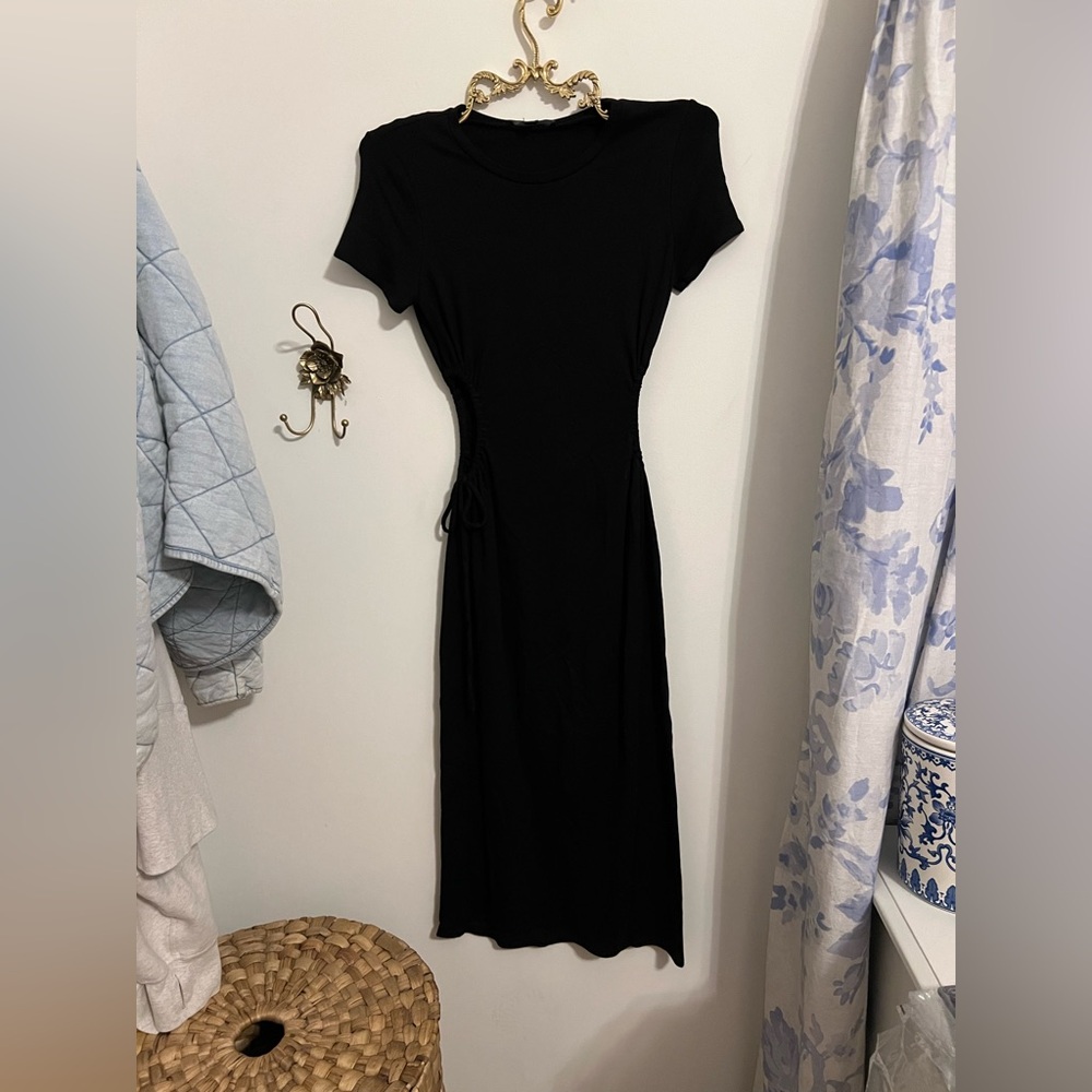 FORE Crewneck Cutout Black Dress
